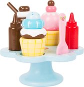 Houten speelgoed eten en drinken - Ijsbar speelset - Houten speelgoed vanaf 3 jaar