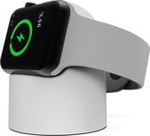By Qubix Apple Watch oplader standaard - Wit - Klik en laadt de watch op!