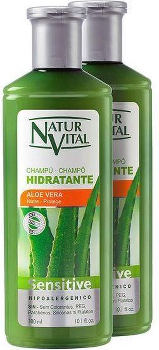 Vochtinbrengende Shampoo Sensitive Naturvital (2 x 300 ml)