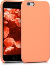 kwmobile telefoonhoesje voor Apple iPhone 6 / 6S - Hoesje met siliconen coating - Smartphone case in koraal