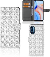 Flipcase OPPO Reno 4 Pro 5G Telefoon Hoesje Stripes Dots