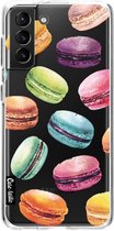 Casetastic Samsung Galaxy S21 Plus 4G/5G Hoesje - Softcover Hoesje met Design - Macaron Mania Print