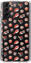 Casetastic Samsung Galaxy S21 Plus 4G/5G Hoesje - Softcover Hoesje met Design - All The Sushi Print