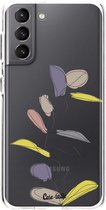 Casetastic Samsung Galaxy S21 4G/5G Hoesje - Softcover Hoesje met Design - Winter Leaves Print