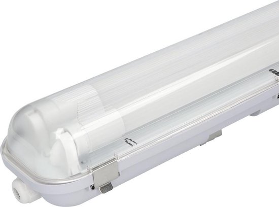 HOFTRONIC - 2 Pak LED TL armatuur 150cm IP65-48W 5760 Lumen - 4000K Neutraal wit - Koppelbaar - Tri-Proof plafondverlichting - LED TL Verlichting