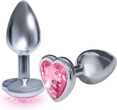 Bejeweled Heart Stainless Steel Plug - Pink - Butt Plugs & Anal Dildos - pink - Discreet verpakt en bezorgd