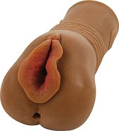 CyberStroker Pussy and Ass - Brown - Masturbators & Strokers - brown - Discreet verpakt en bezorgd