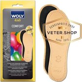 Woly Comfort Kids lederen inlegzool - kinder inlegzool van leer en latex maat 26