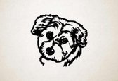 Wanddecoratie - Hond - Malteser 2 - S - 45x48cm - Zwart - muurdecoratie - Line Art