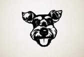 Wanddecoratie - Hond - Schnauzer 1 - L - 75x81cm - Zwart - muurdecoratie - Line Art
