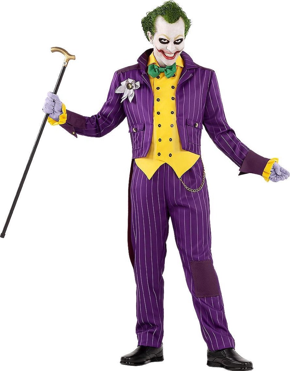 FUNIDELIA Joker kostuum - Arkham City voor mannen Maat: M - Paars | bol.com