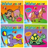 Water Color paarden kleurboek