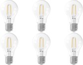 CALEX - LED Lamp 6 Pack - Filament Sensor A60 - E27 Fitting - 4.1W - Warm Wit 2700K - Transparent Helder
