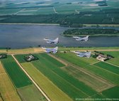 Schilderij F-16 vliegtuigen in formatie - Plexiglas - Koninklijke Luchtmacht - 120 x 100 cm