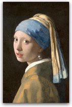 Schilderij Meisje met de parel - Johannes Vermeer - Rijksmuseum - Dibond -  woonkamer - 80 x 120 cm