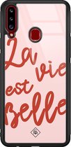 Samsung A20s hoesje glass - La vie est belle | Samsung Galaxy A20s  case | Hardcase backcover zwart