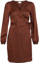 Vila VIKANAITAIA WRAP DRESS - Tortoise Shell Brown