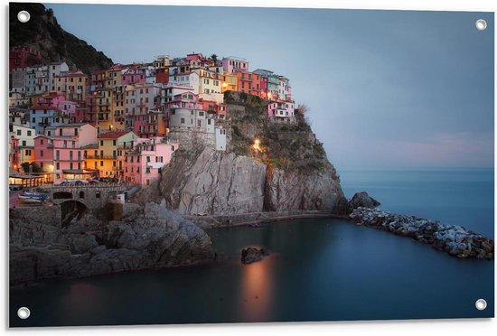 Tuinposter – Nationaal Park Cinque Terre - Italië  - 90x60cm Foto op Tuinposter  (wanddecoratie voor buiten en binnen)