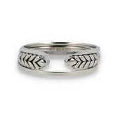 My Bendel - Ringenset zilver met open ring - Mooi ringenset met een unieke open ring - Met luxe cadeauverpakking