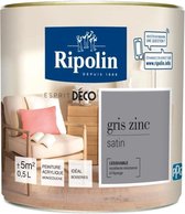 RIPOLIN All Pieces Wall Paint - Satin Zinc Grey, 0,5L
