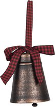 Clayre & Eef Ouderwetse Deurbel Gietijzer Ø 7*9 cm Bruin Ijzer Deurbel Rond Tuinbel Buitenbel