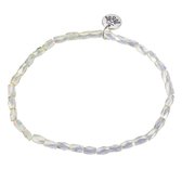 Melady Kralen Armband Ø6-7cm (3*6mm) Transparant Glas Rond Kralen Armband Dames Armbandjes Sieraden Dames