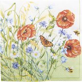 Clayre & Eef Servetten Papier (set v 20) 33*33 cm (20) Meerkleurig Papier Vierkant
