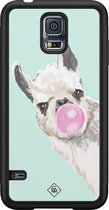 Samsung S5 hoesje - Retro lama | Samsung Galaxy S5 case | Hardcase backcover zwart