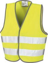 Fluohesje kind met reflecterende strepen Geel L