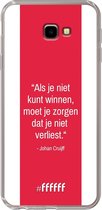 6F hoesje - geschikt voor Samsung Galaxy J4 Plus -  Transparant TPU Case - AFC Ajax Quote Johan Cruijff #ffffff