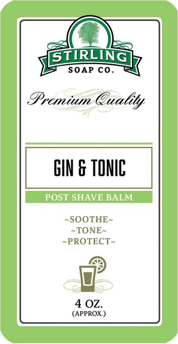 Stirling Soap Co. after shave balm Gin & Tonic on the rocks 118ml