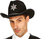 Fiestas Guirca Cowboyhoed Sheriff Vilt Zwart One-size