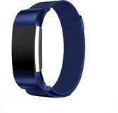 Milanees Smartwatch bandje - Geschikt voor  Fitbit Charge 2 Milanese band - blauw - Maat: L - Horlogeband / Polsband / Armband