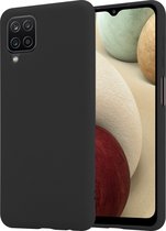 Shieldcase Silicone case geschikt voor Samsung Galaxy A12 - zwart