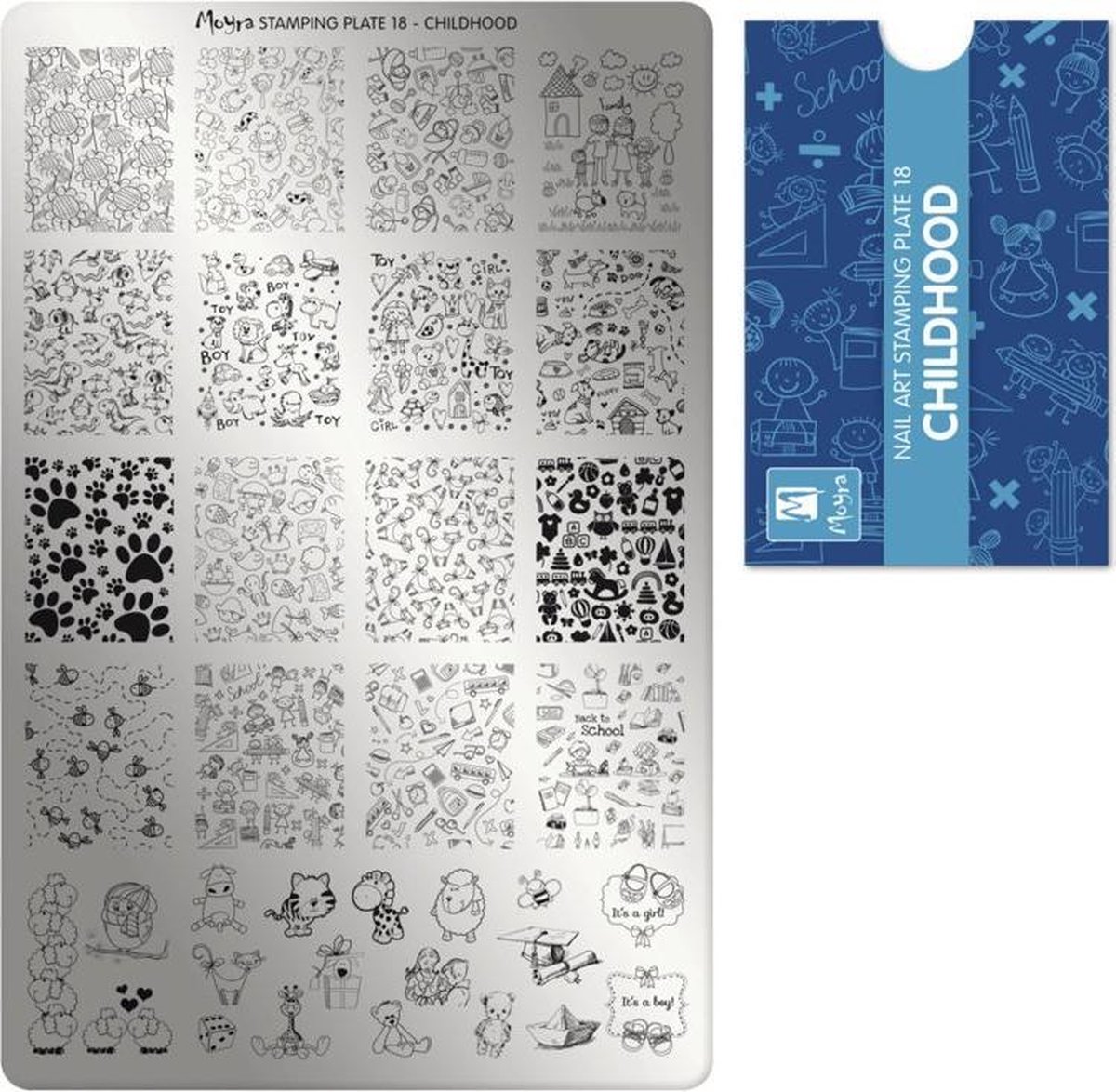 Goedkoopste Moyra Stamping Plate 18 Childhood