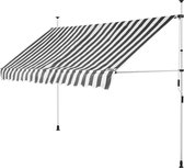 Detex Klemluifel Zonnewering - Verstelbaar 400x180 cm – Wit Grijs