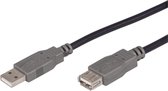 USB kabel 2.0 A(M)-A(F) 1,5m
