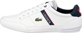 Lacoste - Heren Sneakers Chaymon White/Navy/Red - Wit - Maat 40