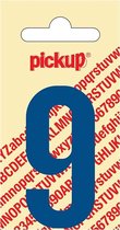 Pickup plakcijfer Nobel 60 mm blauw 9 - 310520609