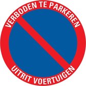 Pickup bord rond diameter 18 cm - Verboden te parkeren Uitrit voertuigen