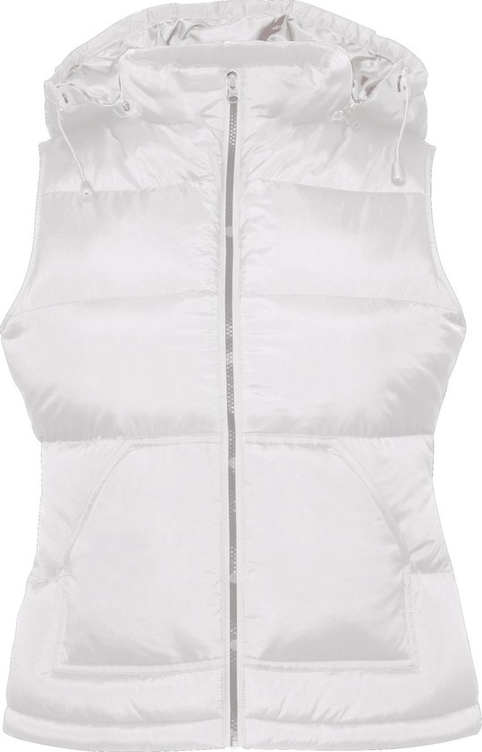 B&C Vrouwen/dames Zen+ Hooded Waterdichte Bodywarmer/Gilet (Wit)