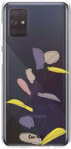 Casetastic Samsung Galaxy A71 (2020) Hoesje - Softcover Hoesje met Design - Winter Leaves Print