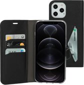 Mobiparts hoesje geschikt voor Apple iPhone 12 Pro Max - Wallet/Boekhoesje - Eco Leer - Magneet Sluiting - Opberg vakken - Zwart