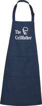 mijncadeautje - luxe keukenschort - The Grillfather  Corleone - navy / blauw