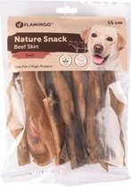 Flamingo hondensnack Nature snack runderhuid light 200gr 15cm. Let op: 1 zakje met 200 gram!