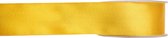 1x Hobby/decoratie gouden satijnen sierlinten 1,5 cm/15 mm x 25 meter - Cadeaulint satijnlint/ribbon - Striklint linten goud
