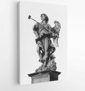 Onlinecanvas - Schilderij - And Gray Angel Statue Decor Art Vertical Vertical - Multicolor - 40 X 30 Cm