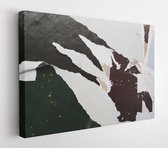 Onlinecanvas - Schilderij - Scratched Close Up Paper On A Wall Art Horizontal Horizontal - Multicolor - 75 X 115 Cm