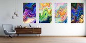 Abstract neon texture of colored bright liquid paints.- Modern Art Canvas  - Vertical - 1462860785 - 40-30 Vertical