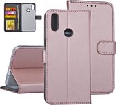 Samsung Galaxy A10S Roze/goud bookcase hoesje